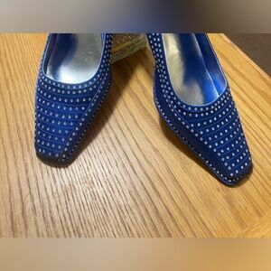 Blue going to church shoes.